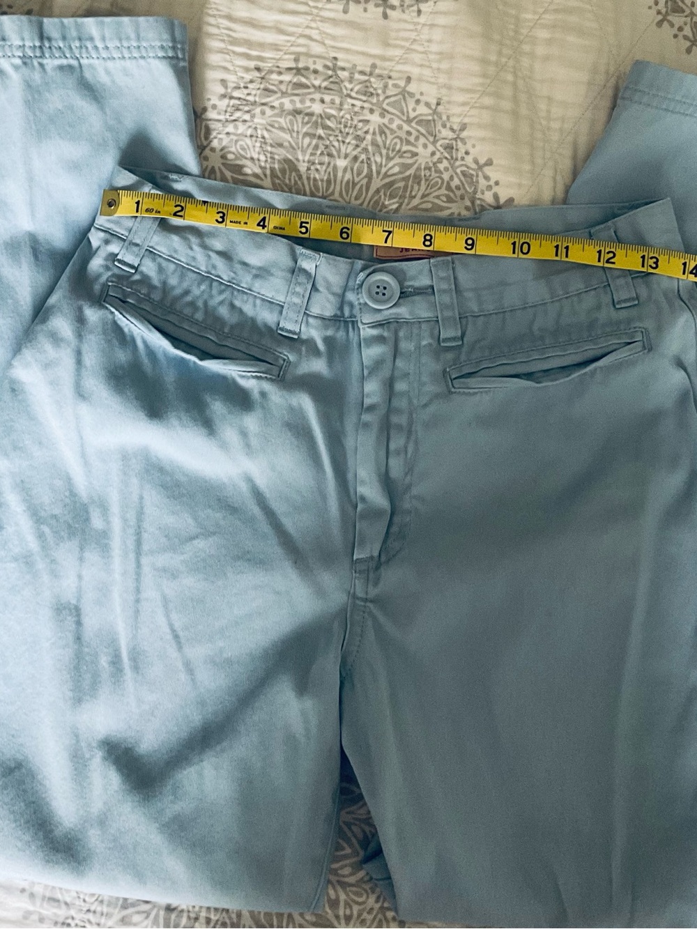 Zena Light Blue Cropped Pants